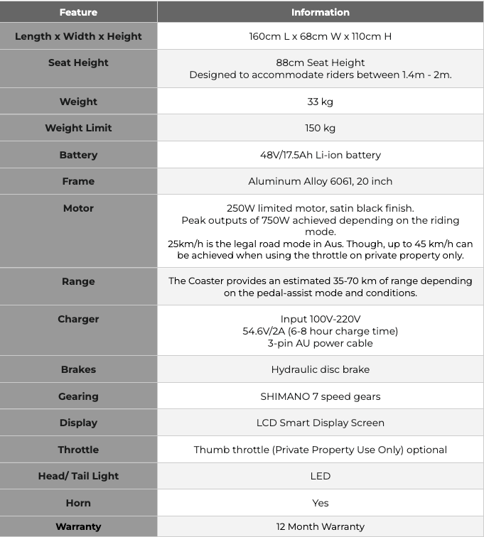 Fat Tyre Electric Beach Cruiser 'Coaster'