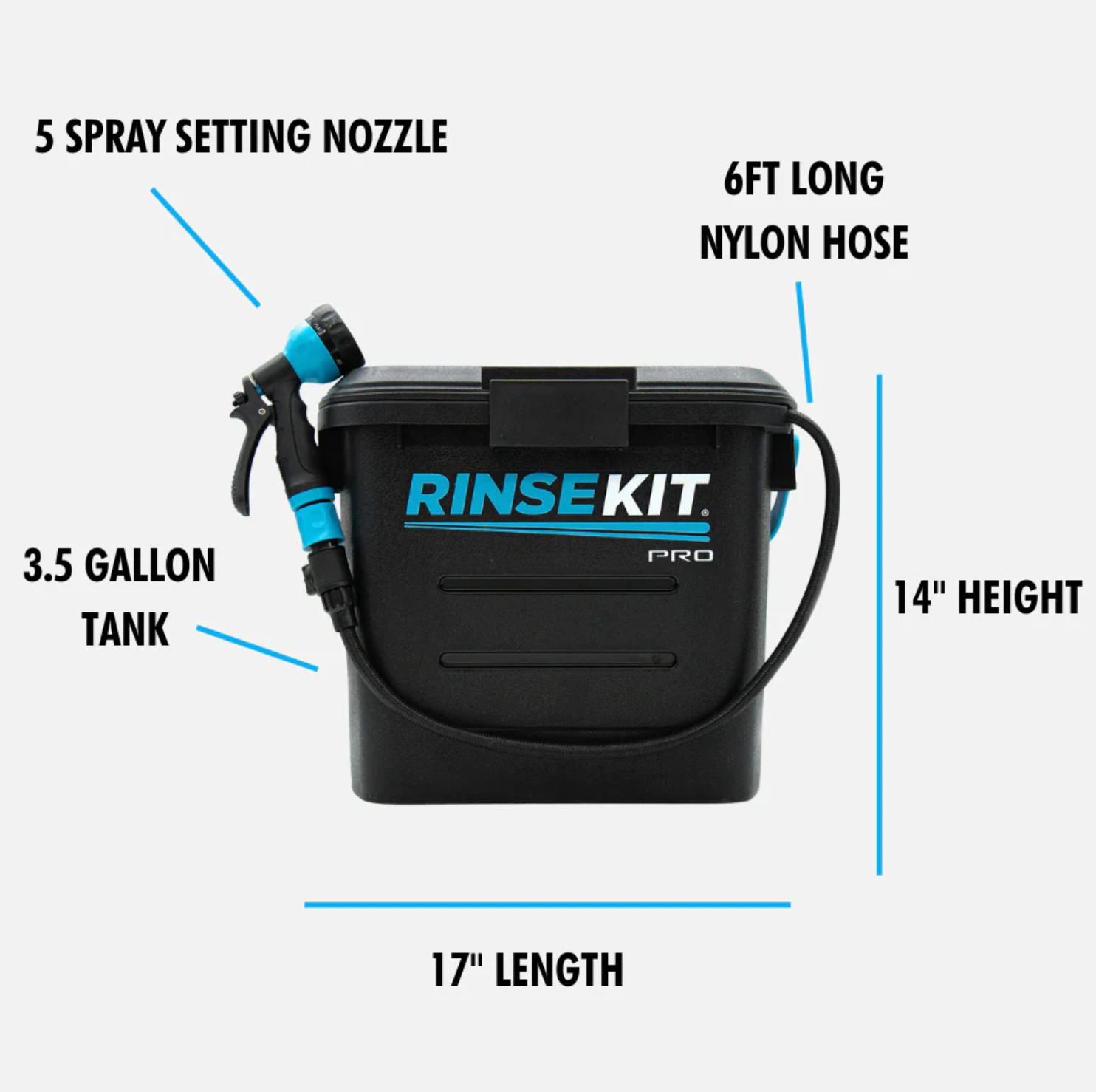 RINSEKIT PRO Portable Shower (13 Litres) – Wave Trails South Coast